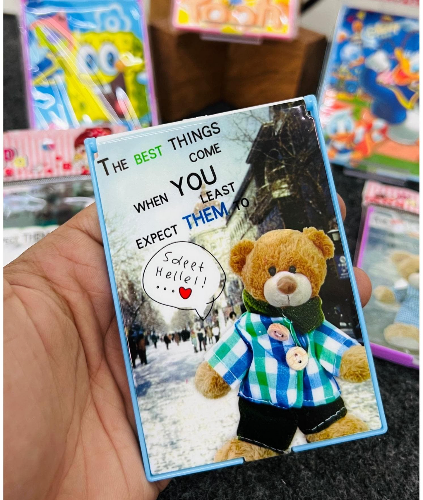 Cartoon Character Mirror Comb Set