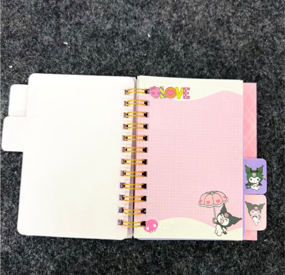 Kuromi Pocket Diary with 4 Partitions