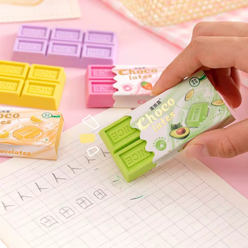 Multicolour Chocolate Shape Eraser