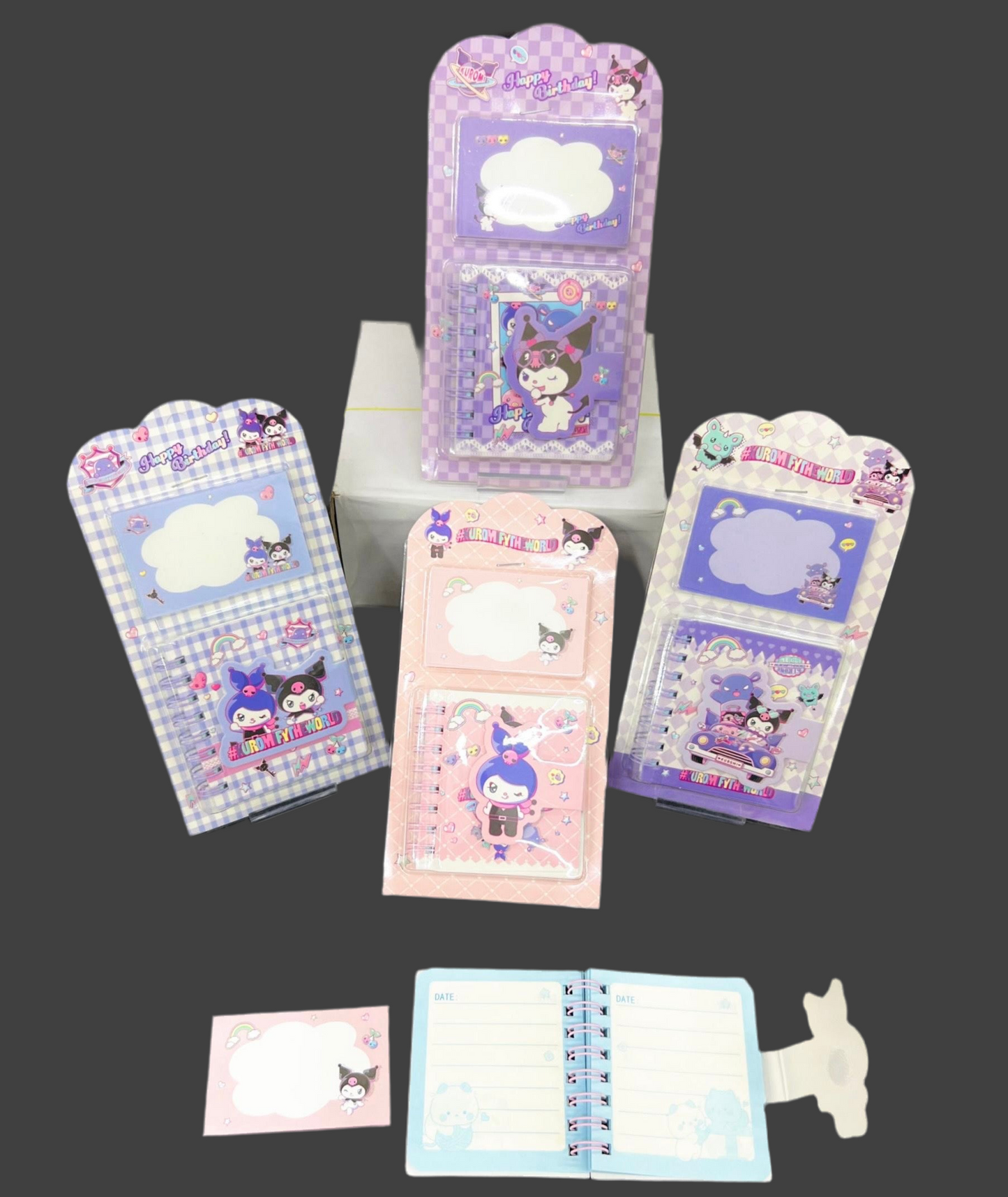Kuromi 2-in-1 Combo Diary with Sticky Notes