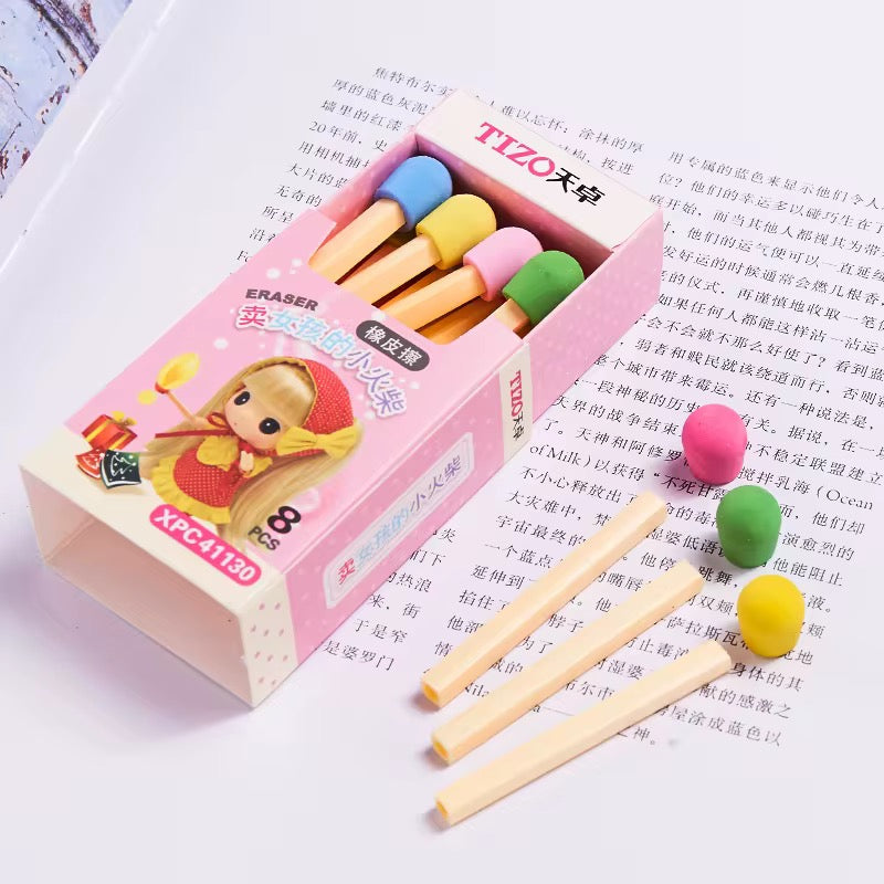 Match Stick Erasers