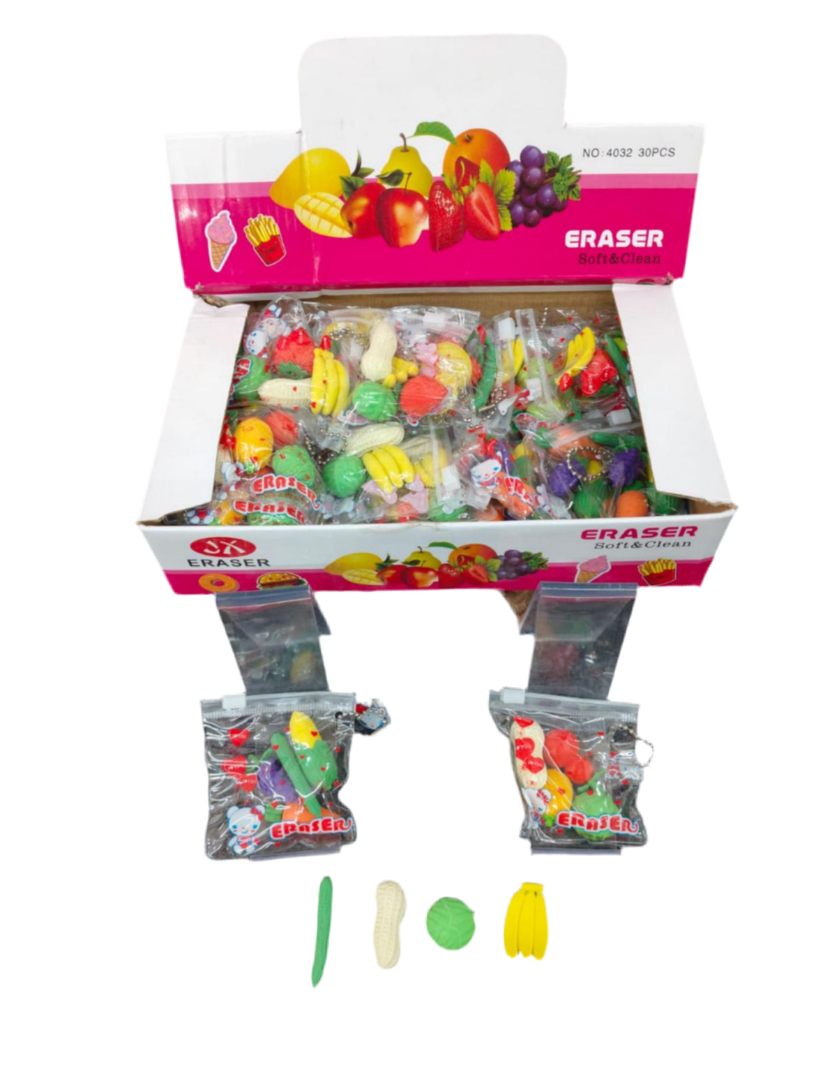 Mix Fruit Eraser Set