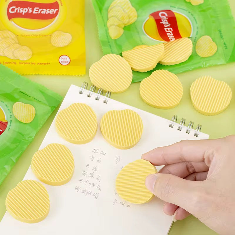 Potato Crisp Eraser Set - Pack of 4pc