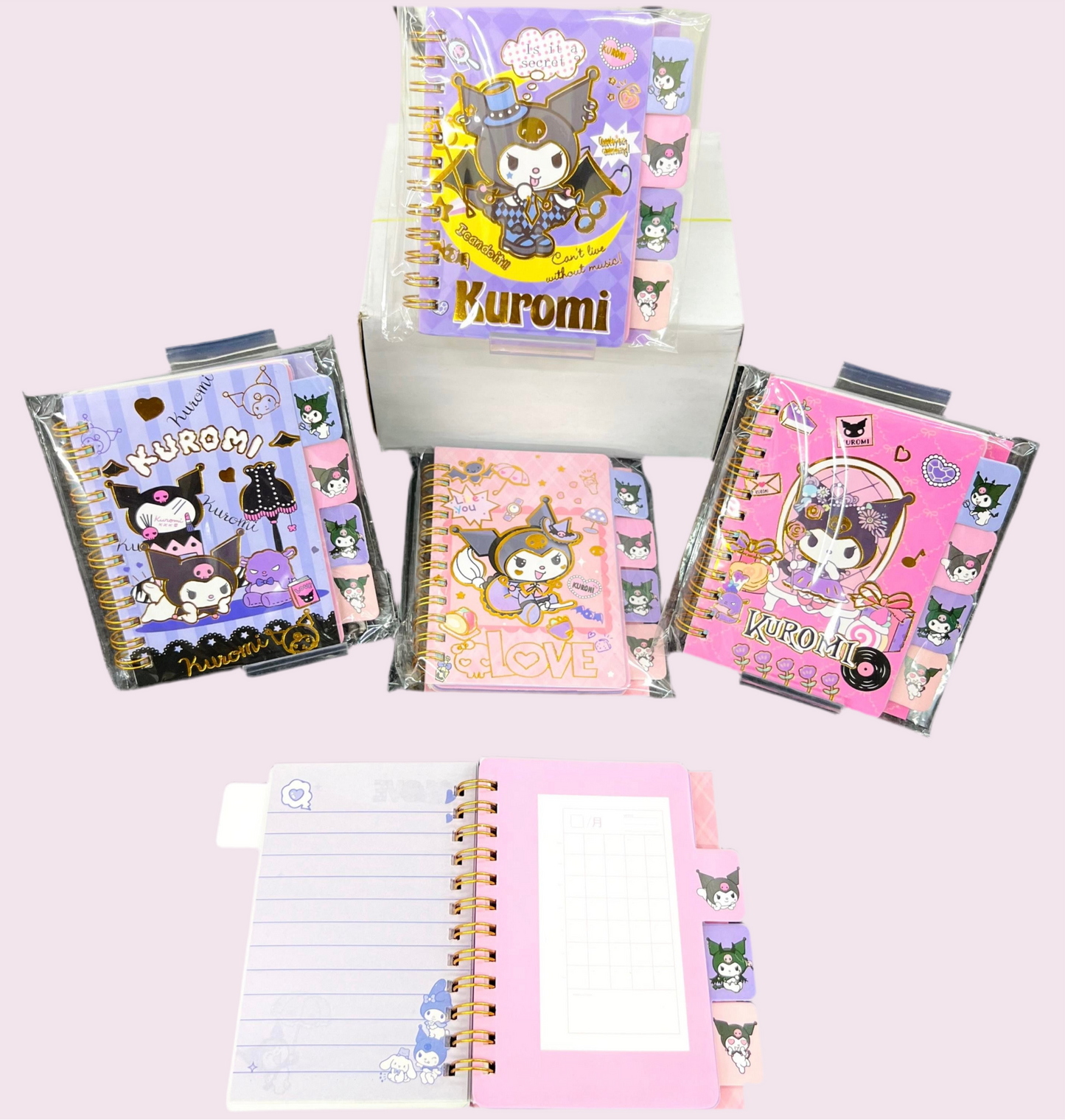 Kuromi Pocket Diary with 4 Partitions
