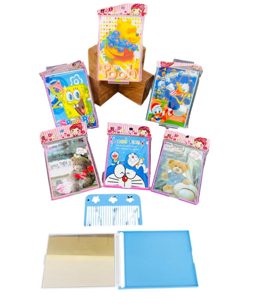 Cartoon Character Mirror Comb Set