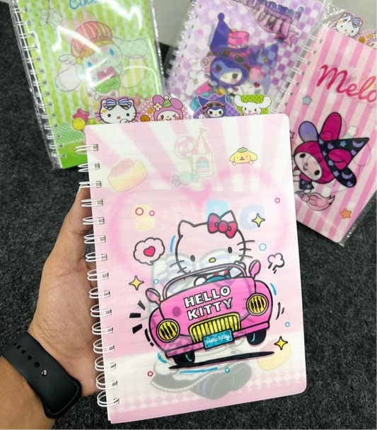 3D Cover Spiral Diary - with 4 Sections