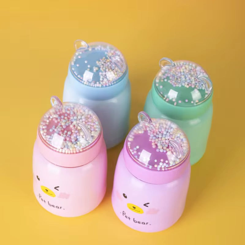 Pastel Bear Glass Bottle
