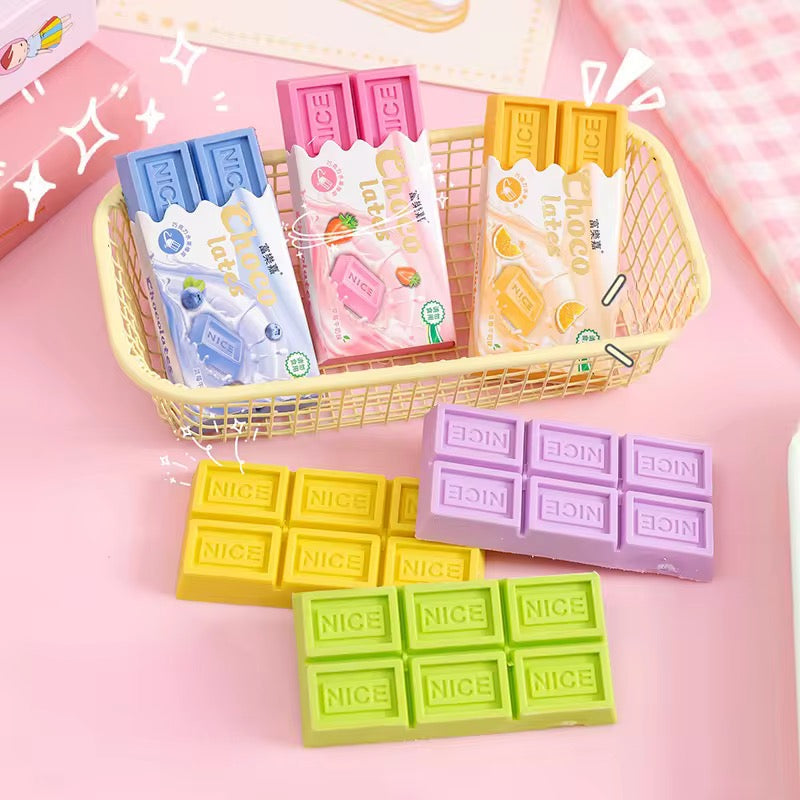 Multicolour Chocolate Shape Eraser