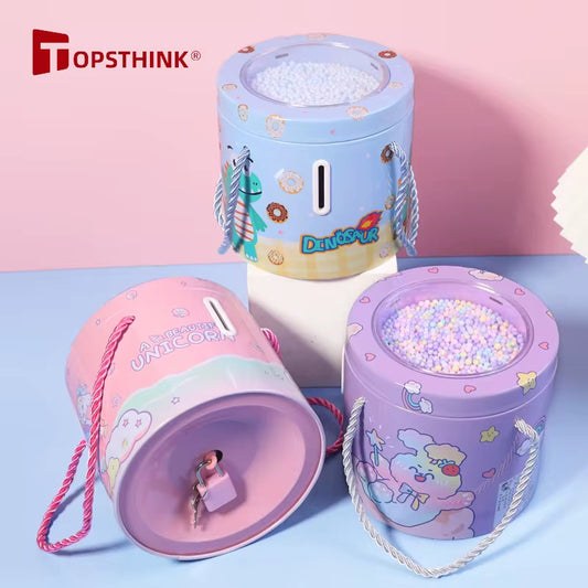 Cylindrical Money Bank With Lock