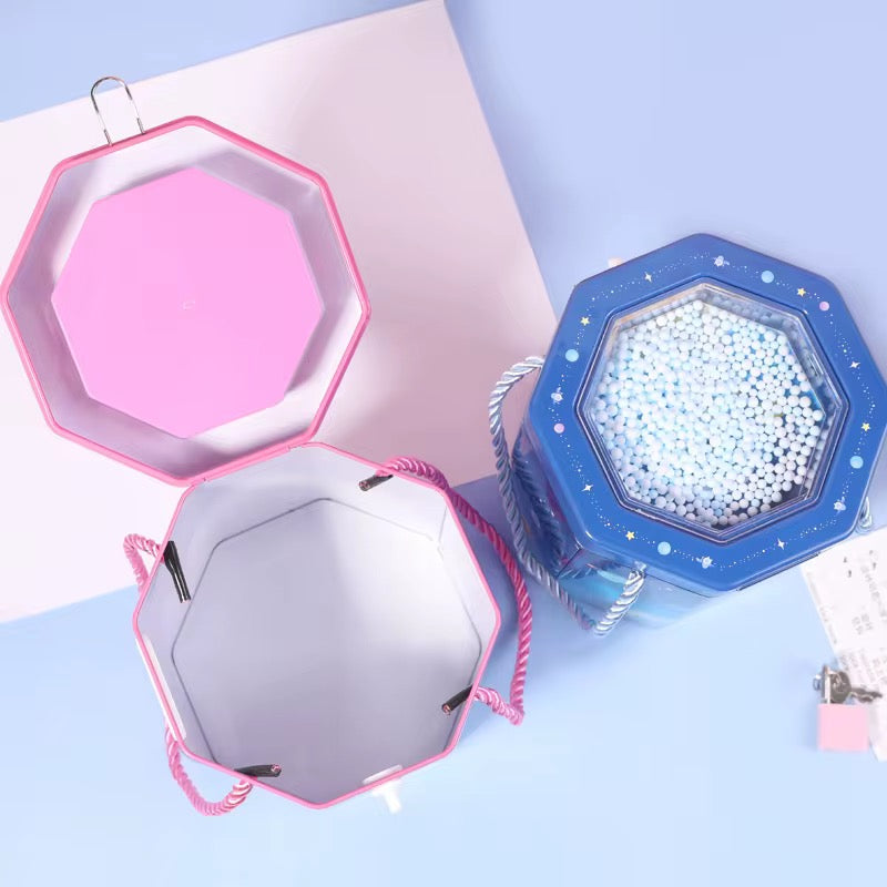 Octagonal Money Bank With Lock