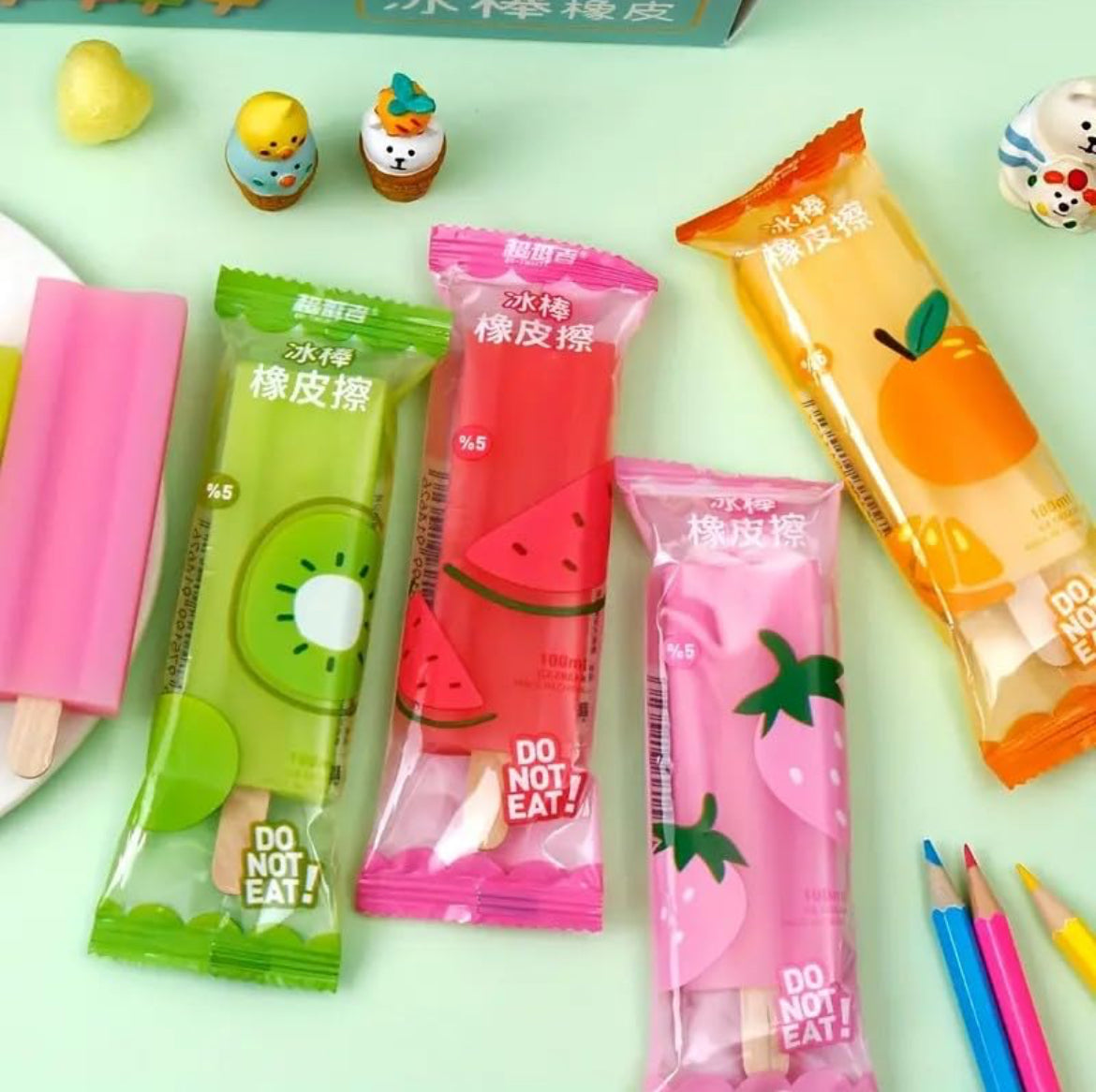 Colourful Popsicle Eraser