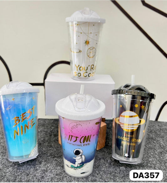 Space Theme Plastic Sipper