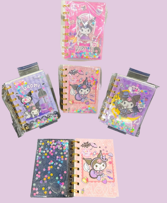 Kuromi Diary with Water Glitter Cover