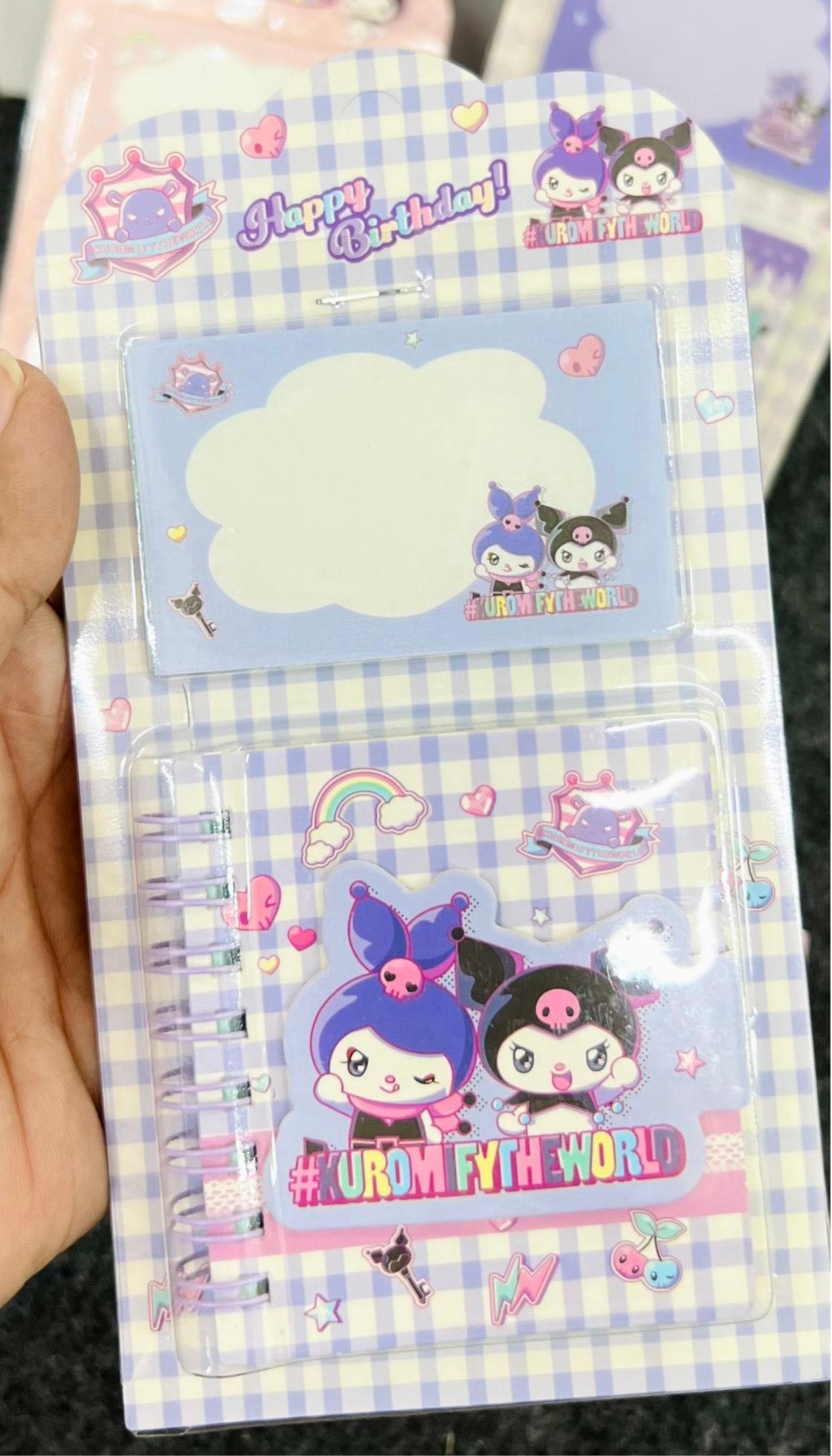 Kuromi 2-in-1 Combo Diary with Sticky Notes