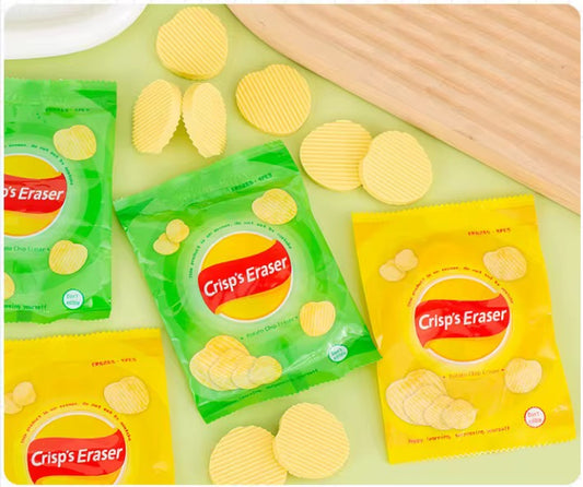 Potato Crisp Eraser Set - Pack of 4pc