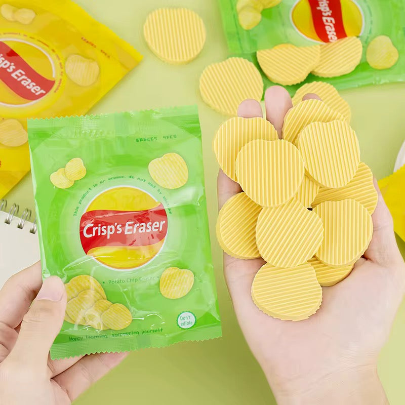 Potato Crisp Eraser Set - Pack of 4pc