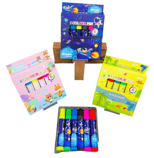 Kawaii Colour Pen Set - 6pc