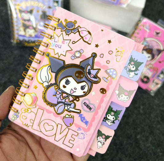 Kuromi Pocket Diary with 4 Partitions