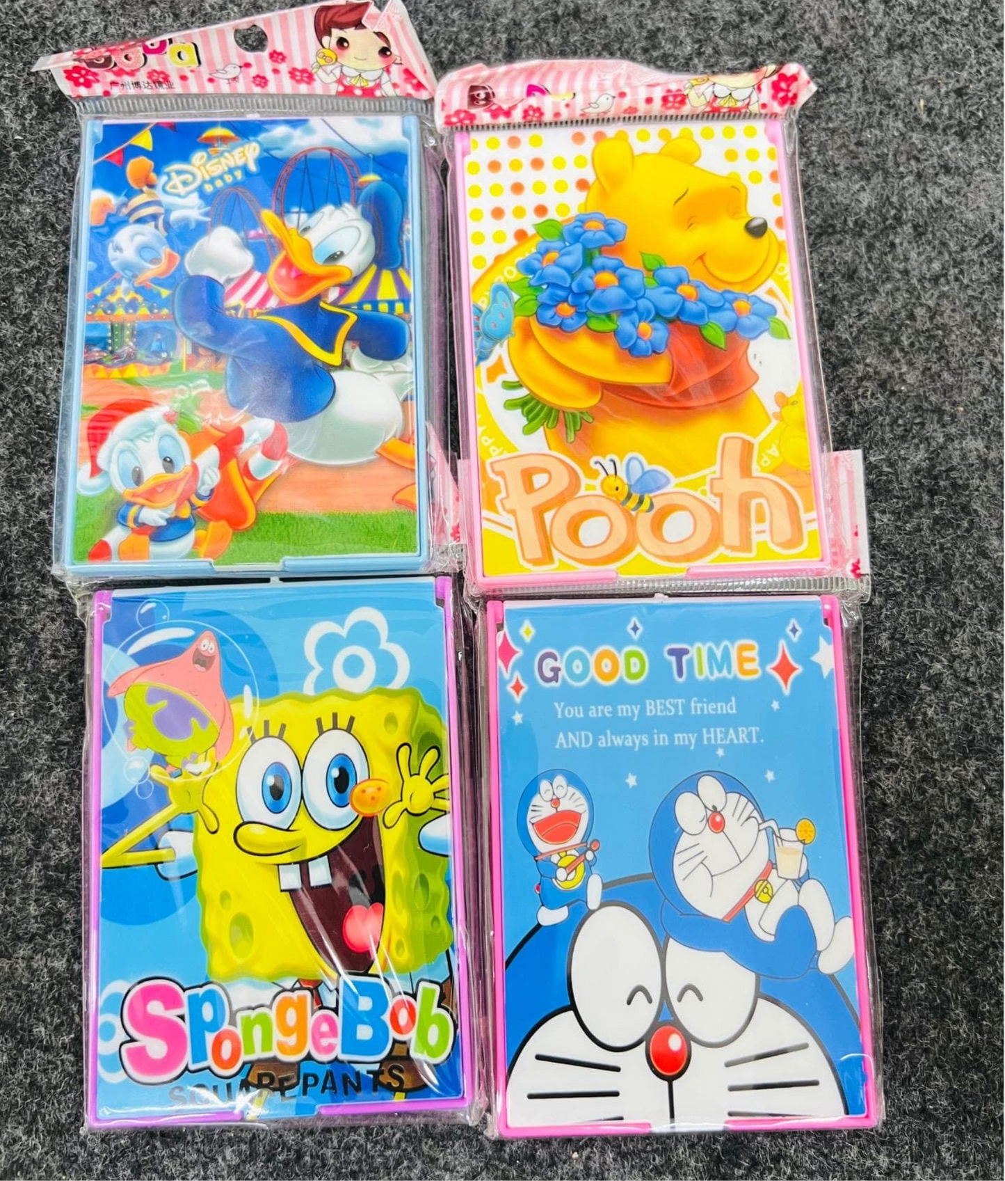 Cartoon Character Mirror Comb Set