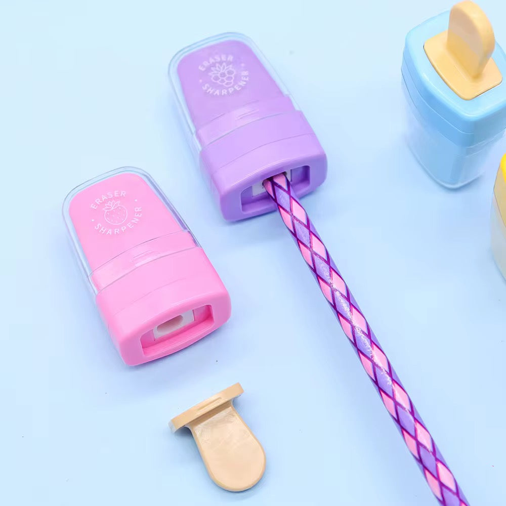 Ice-pop Eraser with Sharpener