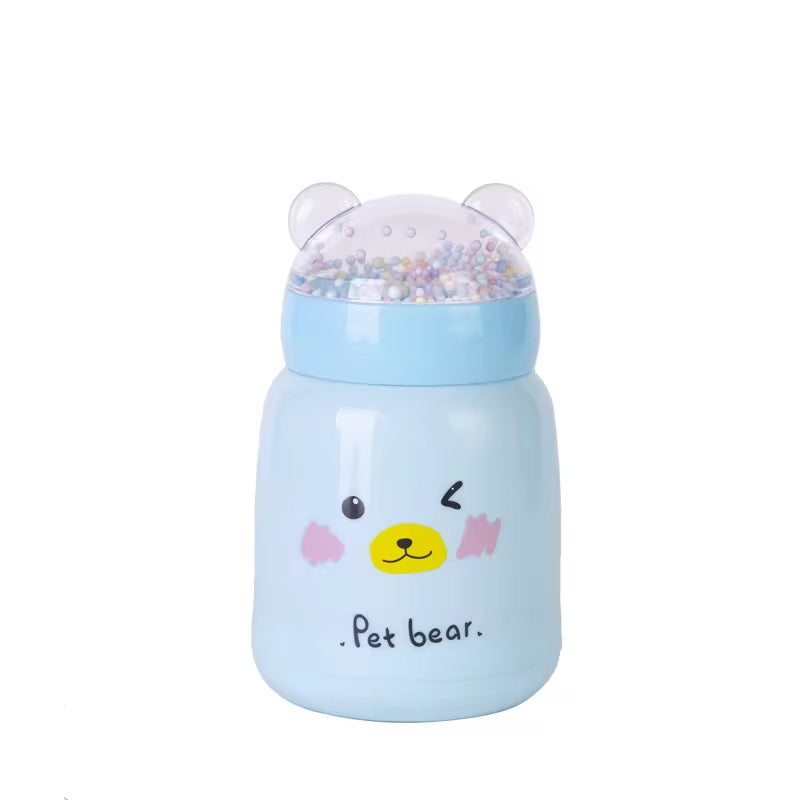 Pastel Bear Glass Bottle