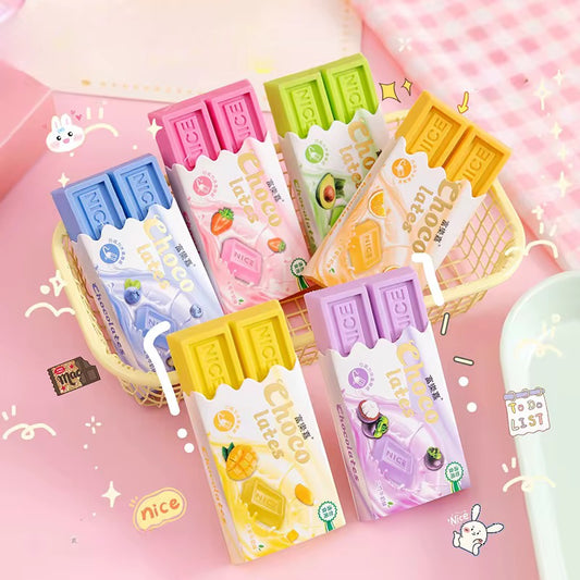 Multicolour Chocolate Shape Eraser
