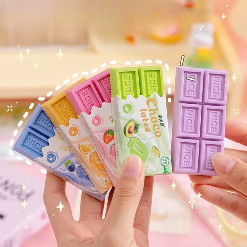 Multicolour Chocolate Shape Eraser
