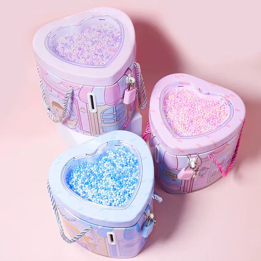 Heart Shape Money Bank With Lock